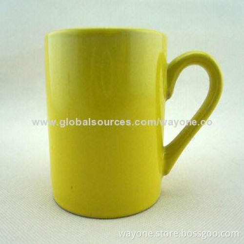 Ceramic Mugs, Color Glazed, Logo Print, Ideal for Promotional, Passed FDA and PROP65